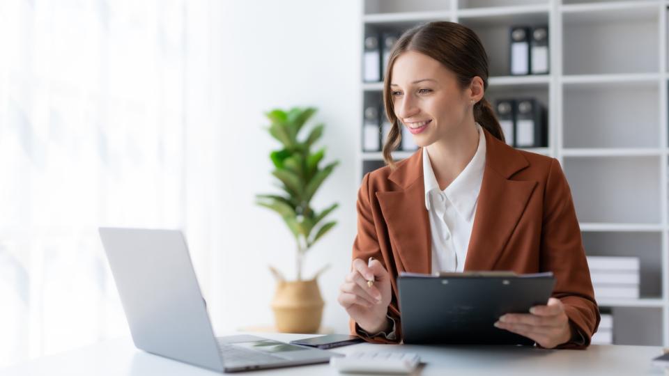 woman at desk