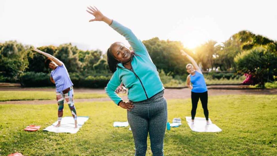 yoga in park